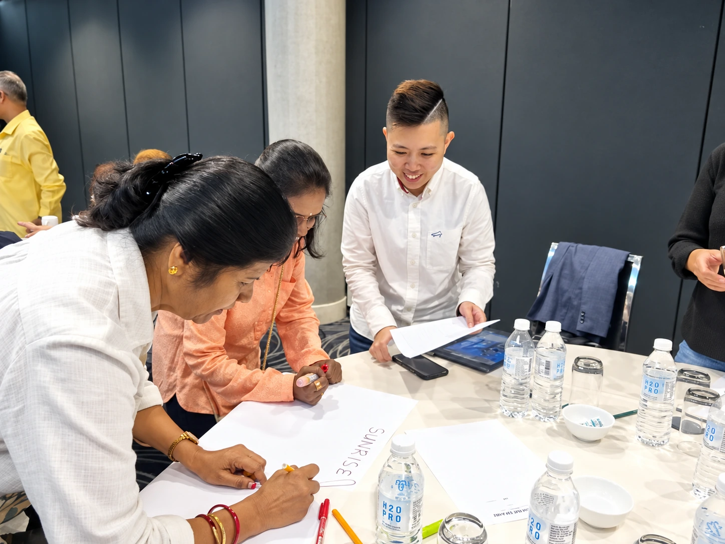 TFR participants collaborating during a facilitated learning session